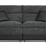 Home Harry Fabric 3 Seater Recliner Sofa - Charcoal