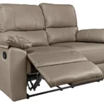 Home Toby Faux Leather 2 Seater Recliner Sofa - Grey
