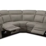 Home Paolo Leather Power Recliner Corner Sofa - Grey