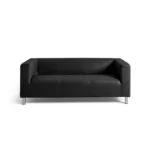 Home Moda Leather 3 Seater Sofa - Black