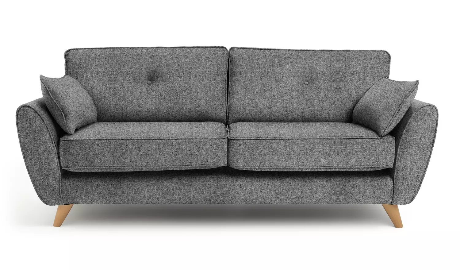 1-141.webp Habitat Isla 3 Seater Fabric Sofa - Grey - Image 1
