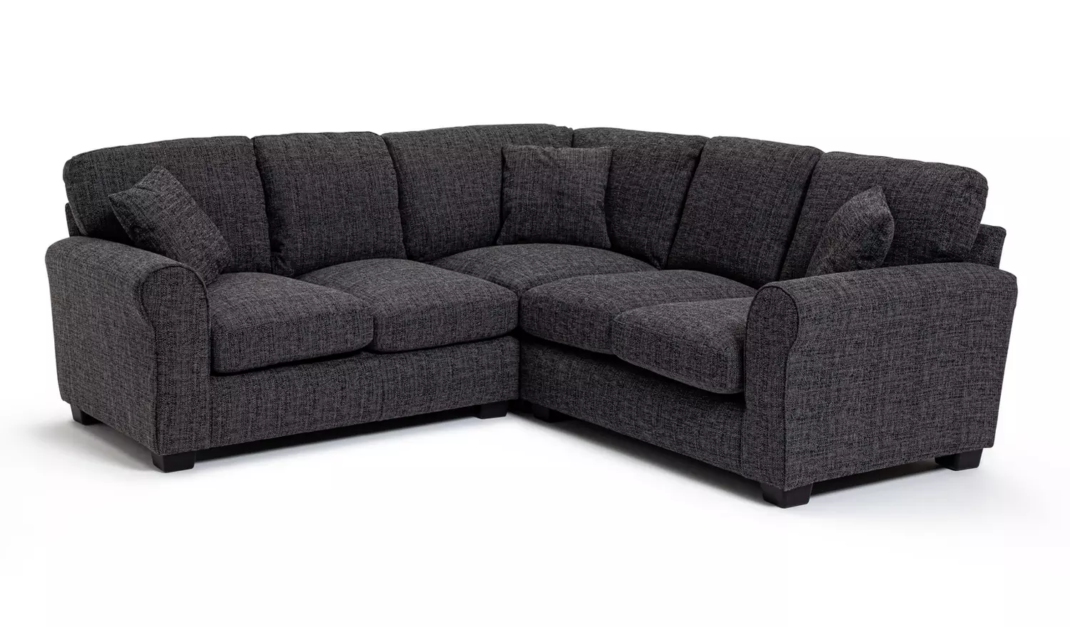 1-145.webp Habitat Lisbon Fabric Corner Sofa - Charcoal - Image 1