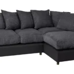 Harry Fabric Right Hand Corner Chaise Sofa - Charcoal