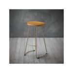 Pine Bar Stool with Gold Frame 76cm - Bailey
