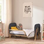 Junior Bed and Sofa with Extention Kit in Grey and Oak - Cozee XL - Tutti Bambini