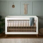 White 2 Piece Nursery Furniture Set - Cot Bed and Changing Table - Maya - Obaby