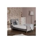 Toddler Bed Frame in Grey Velvet - Gatsby - Obaby