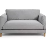 Habita Salome Fabric 2 Seater Sofa - Light Grey