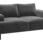 Habitat Julien Velvet 2 Seater Sofa - Grey