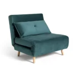 Habitat Roma Single Velvet Chairbed - Teal