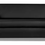 Home Lucy 2 Seater Faux Leather Sofa Bed - Black
