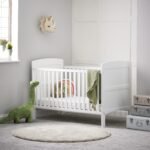 Grace White Wooden Cot Bed with Teething Rail - Obaby